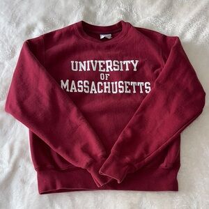 Champion Women’s Hoodie- University of Massachusetts in Maroon